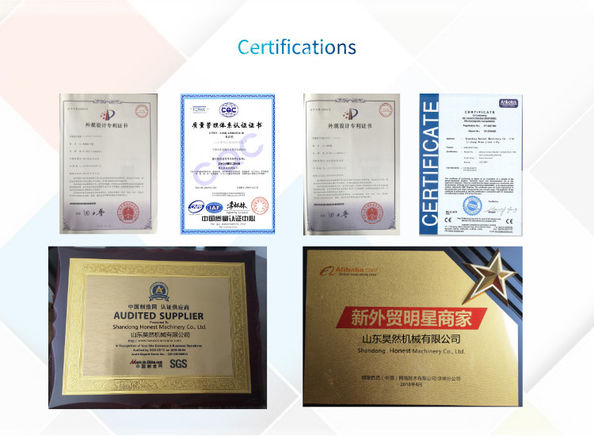 Porcellana Shandong Honest Machinery Co., Ltd. Certificazioni